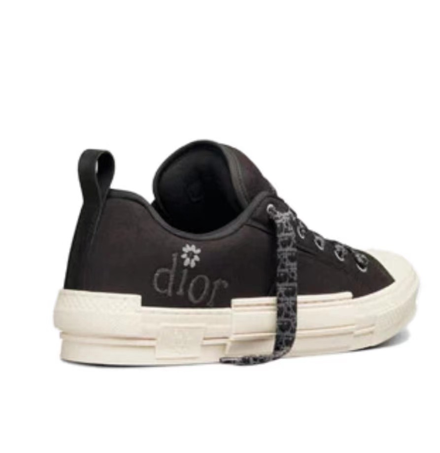 Dior B23 Skater Low Top ERL Black Cotton Canvas 3SN292ZWC_H968
