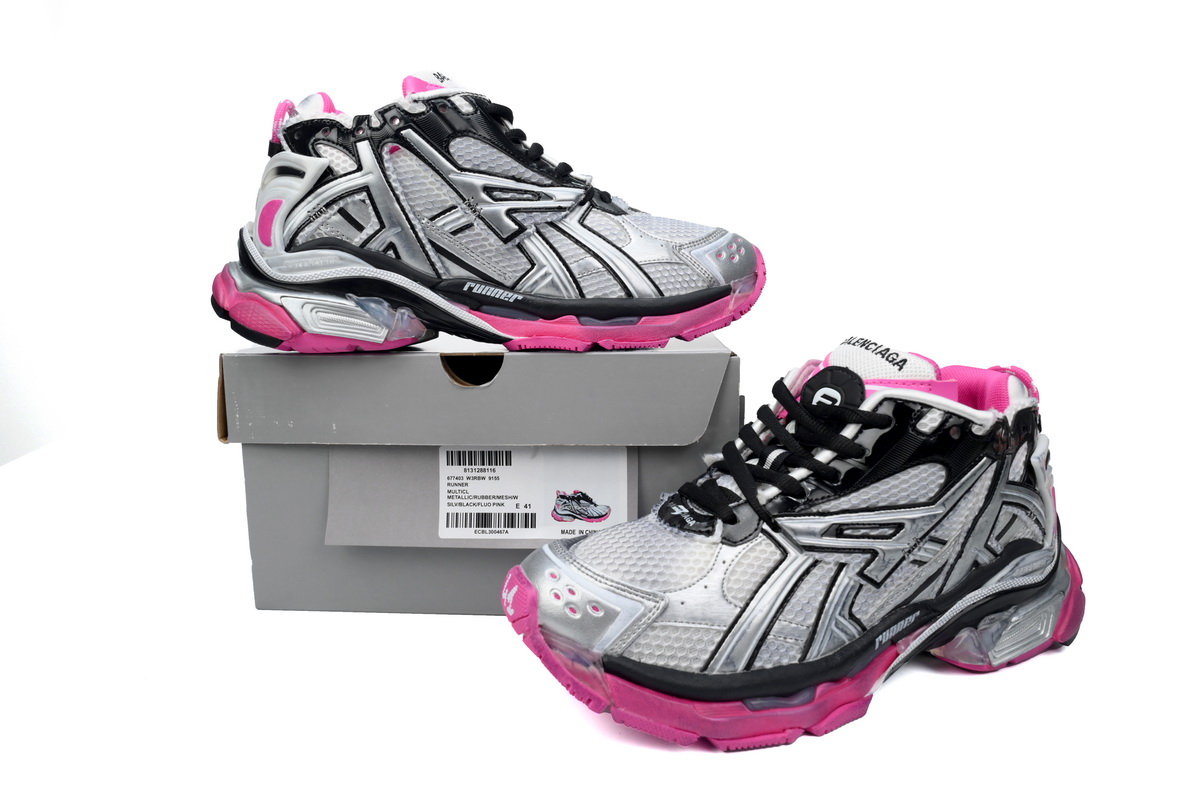 Balenciaga Runner Silver Red 677402 W3RB2 9155