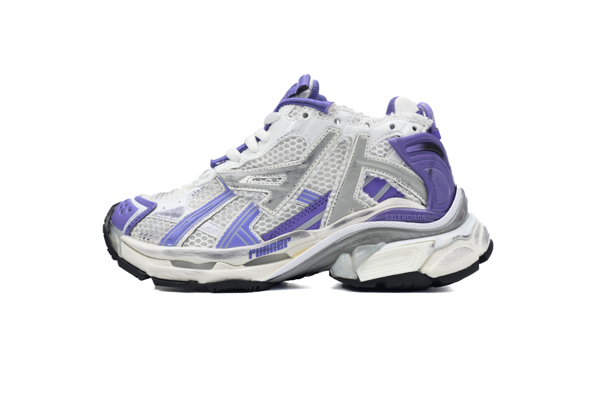 Balenciaga Runner White Purple 677402 W3RB2 5901