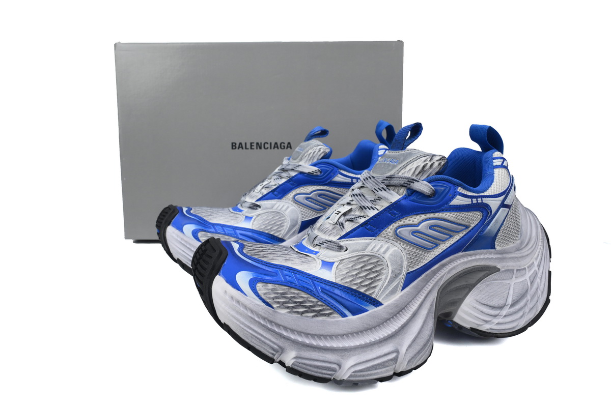 Balenciaga 10 XL White Silver Blue 784342 W2MV2 6326