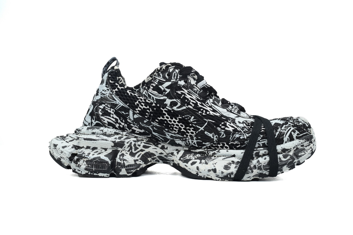 Balenciaga 3XL Luminous Black Graffiti 734731 W3XDC 0236