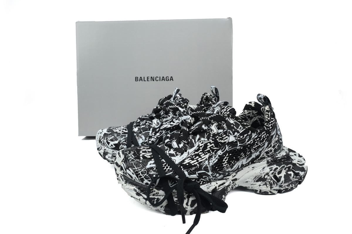 Balenciaga 3XL Luminous Black Graffiti 734731 W3XDC 0236