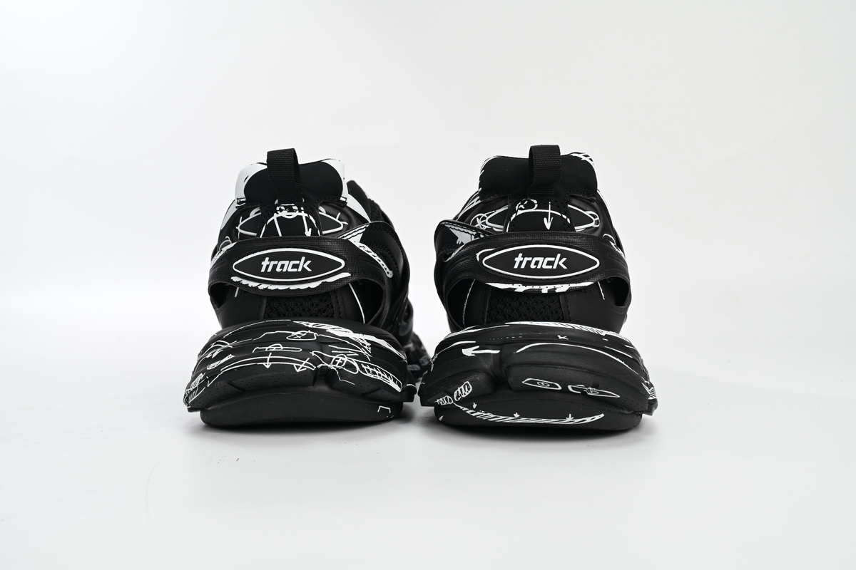 Balenciaga Track Black Black-And-White Painting 542023 W3SR2 2315