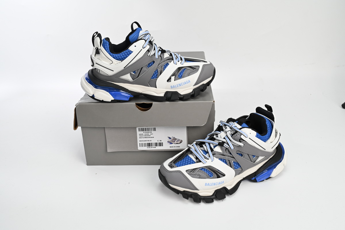 Balenciaga Track Black Black Grey White Blue 542436 W3SR6 2501