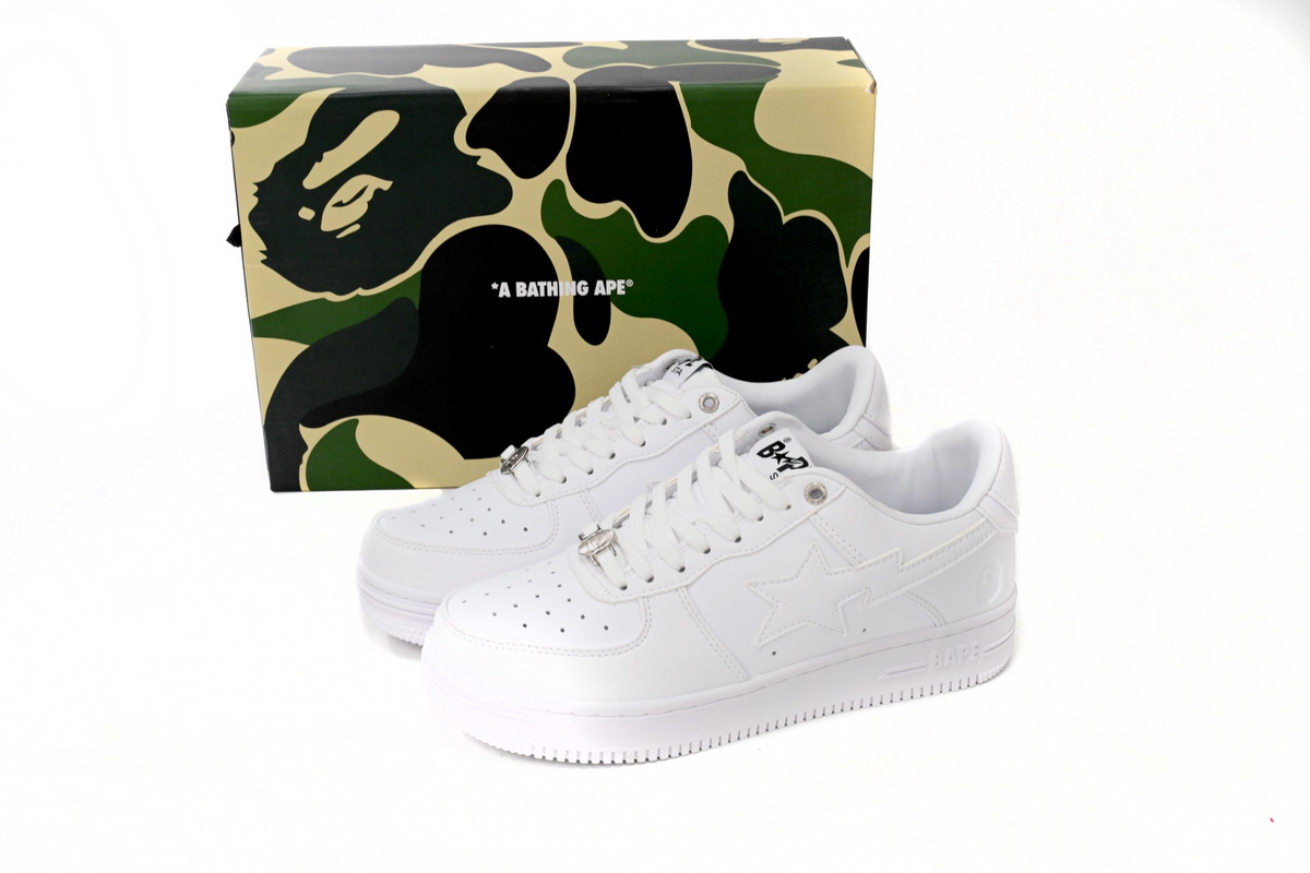 A Bathing Ape Bape Sta Low White