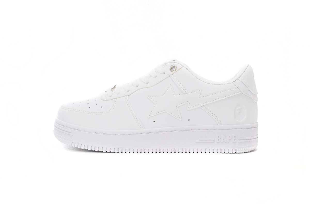 A Bathing Ape Bape Sta Low White