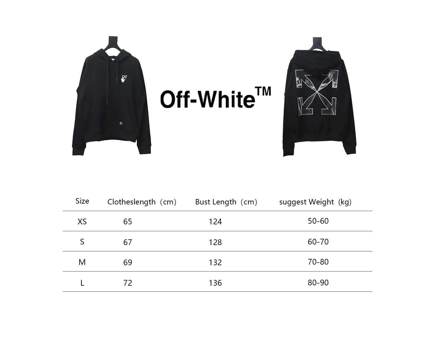 Off-white Caravaggio black and white religious hoodie