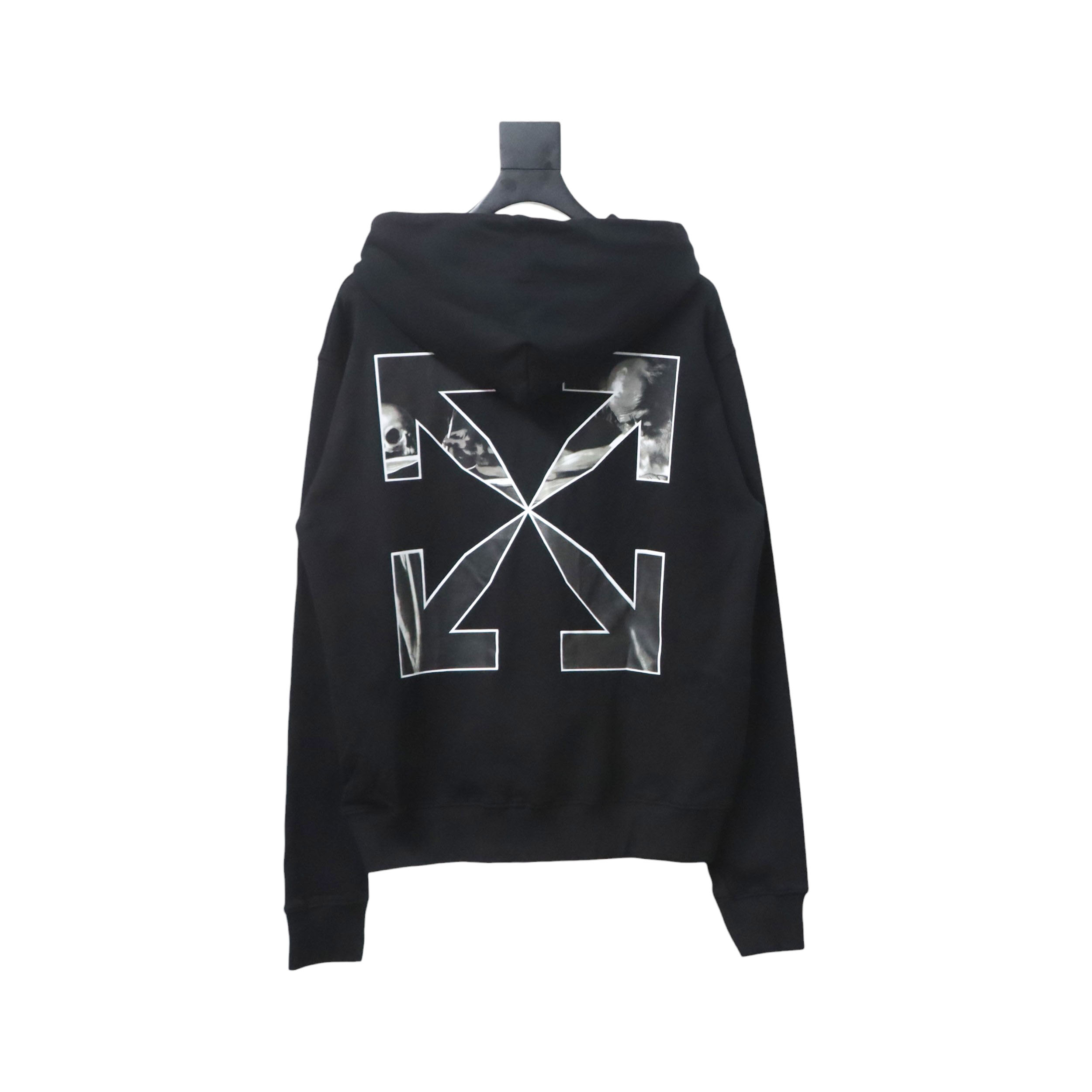 Off-white Caravaggio black and white religious hoodie