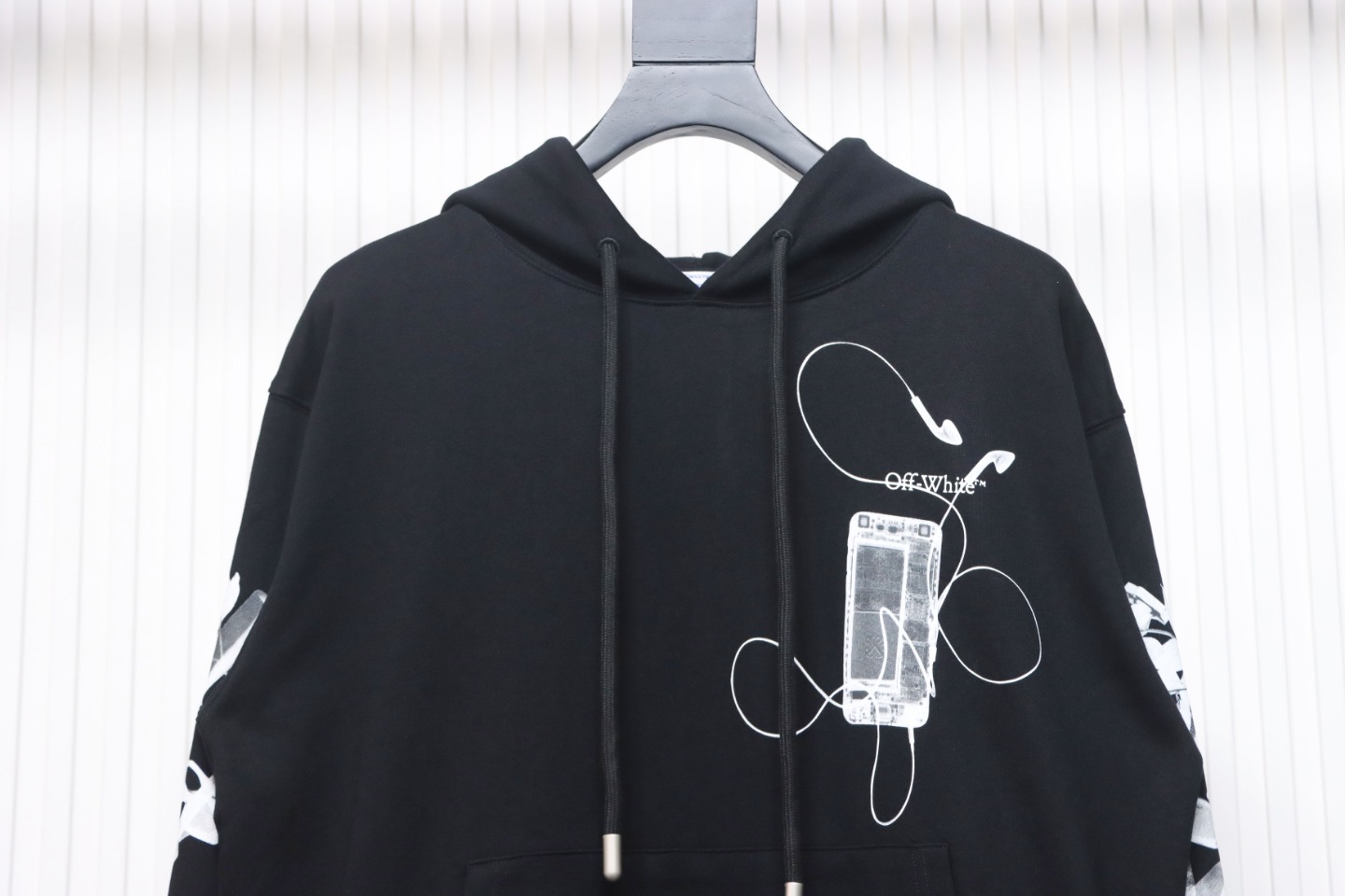 Off-white Ink-splashed arrow twill oil painting graffiti hoodie