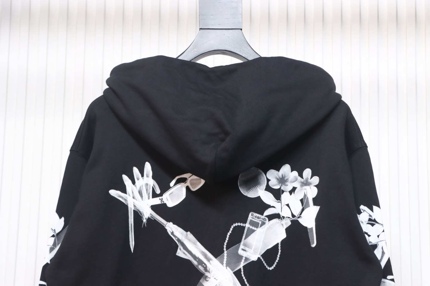Off-white Ink-splashed arrow twill oil painting graffiti hoodie