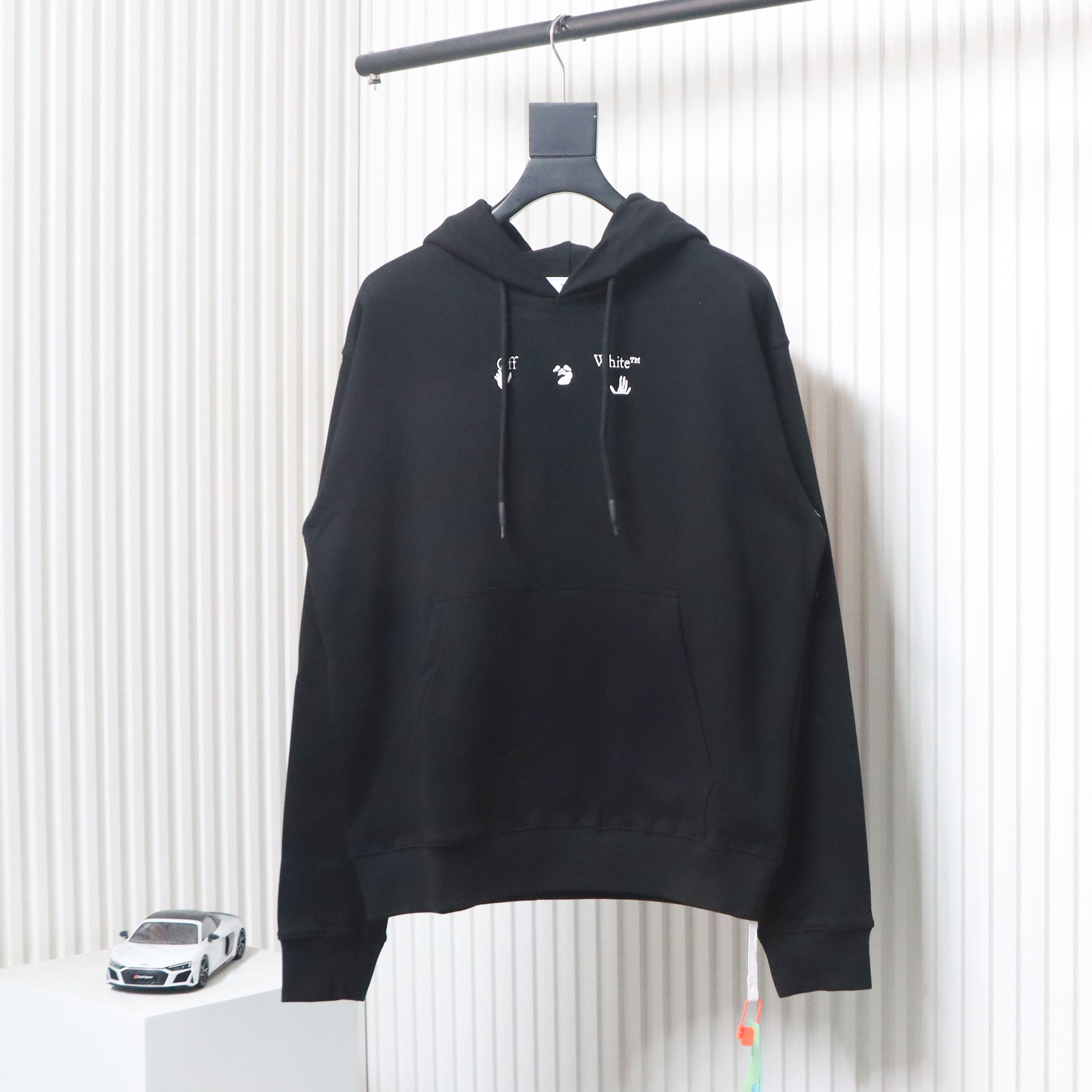 Off-white Red and Gray Melted Arrow Hoodie