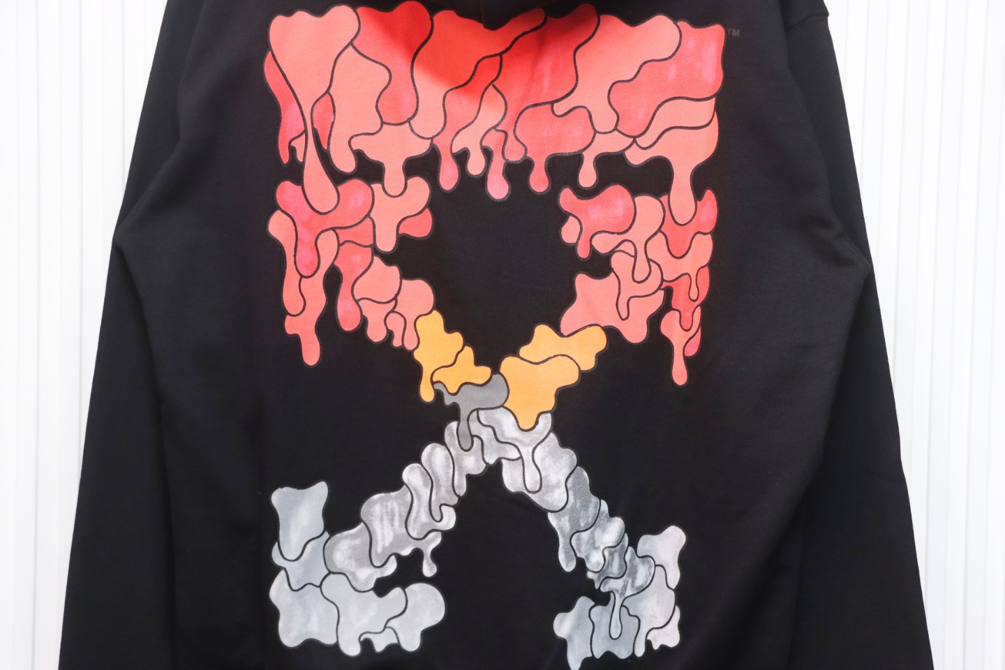Off-white Red and Gray Melted Arrow Hoodie