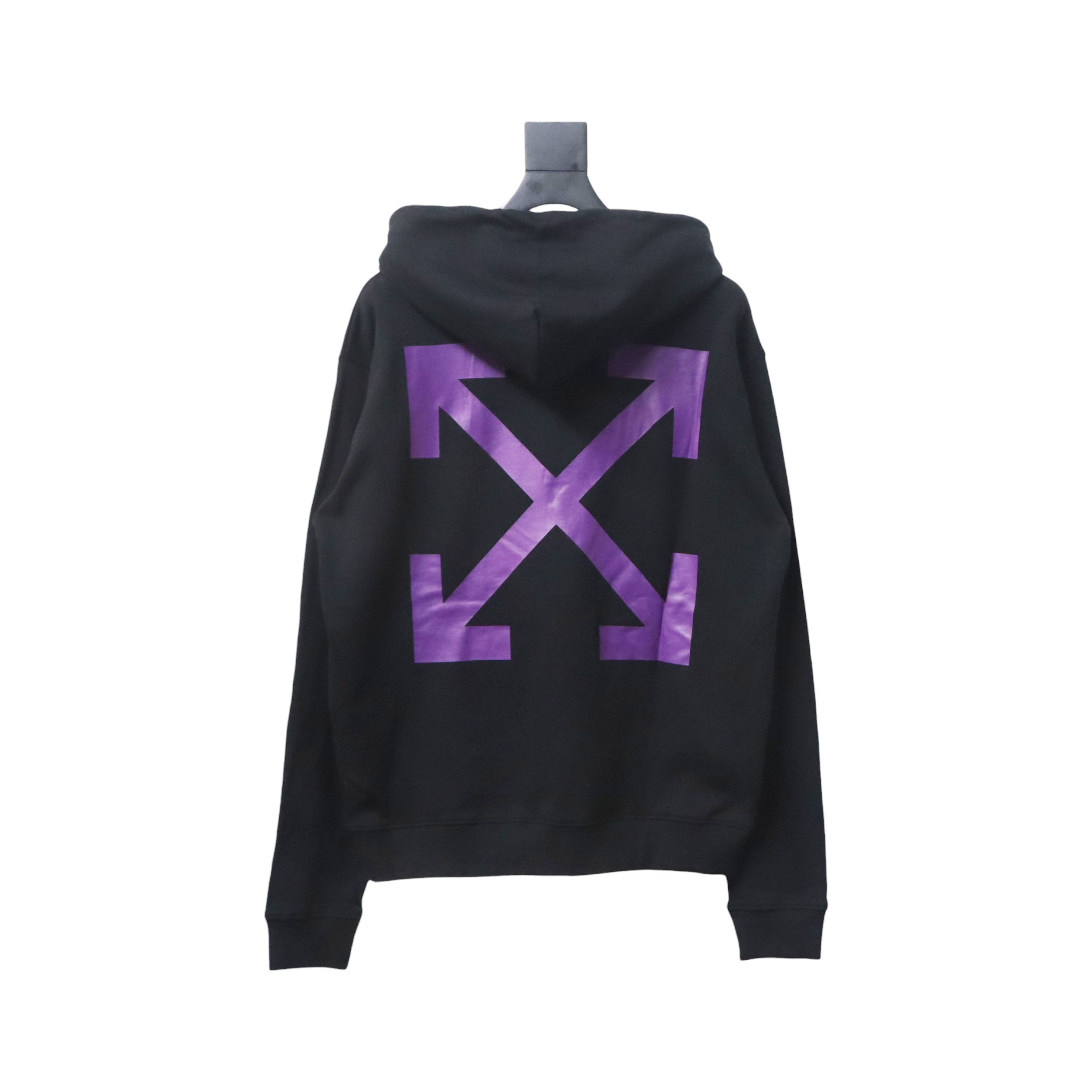 Off-white Religious Madonna Print Hoodie Purple