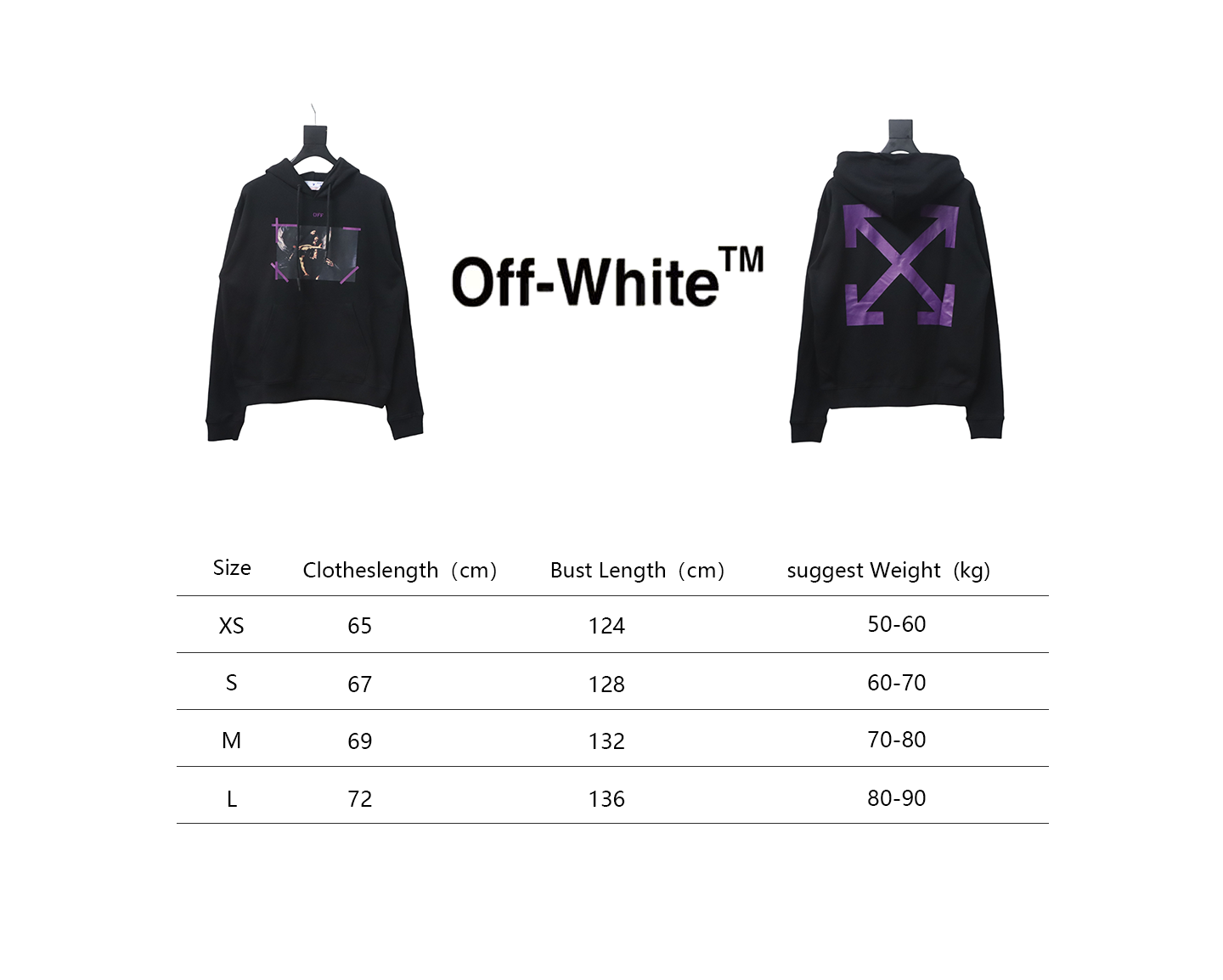 Off-white Religious Madonna Print Hoodie Purple