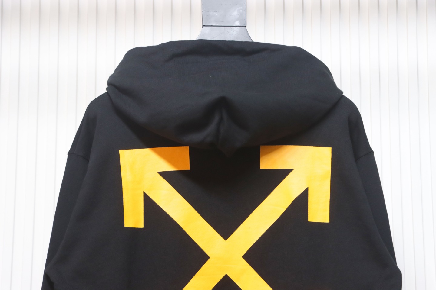 Off-white religious Madonna print hoodie yellow