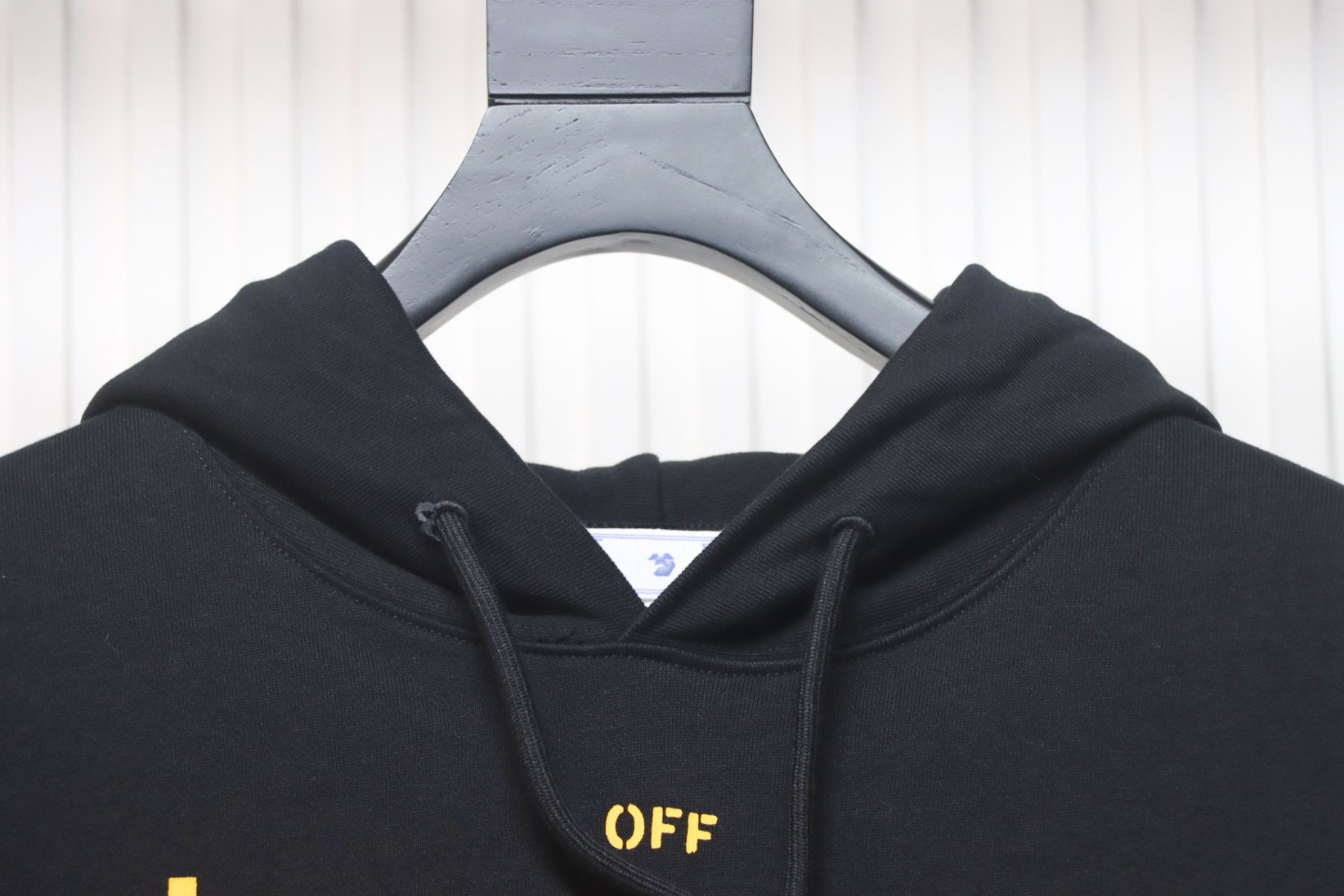 Off-white religious Madonna print hoodie yellow