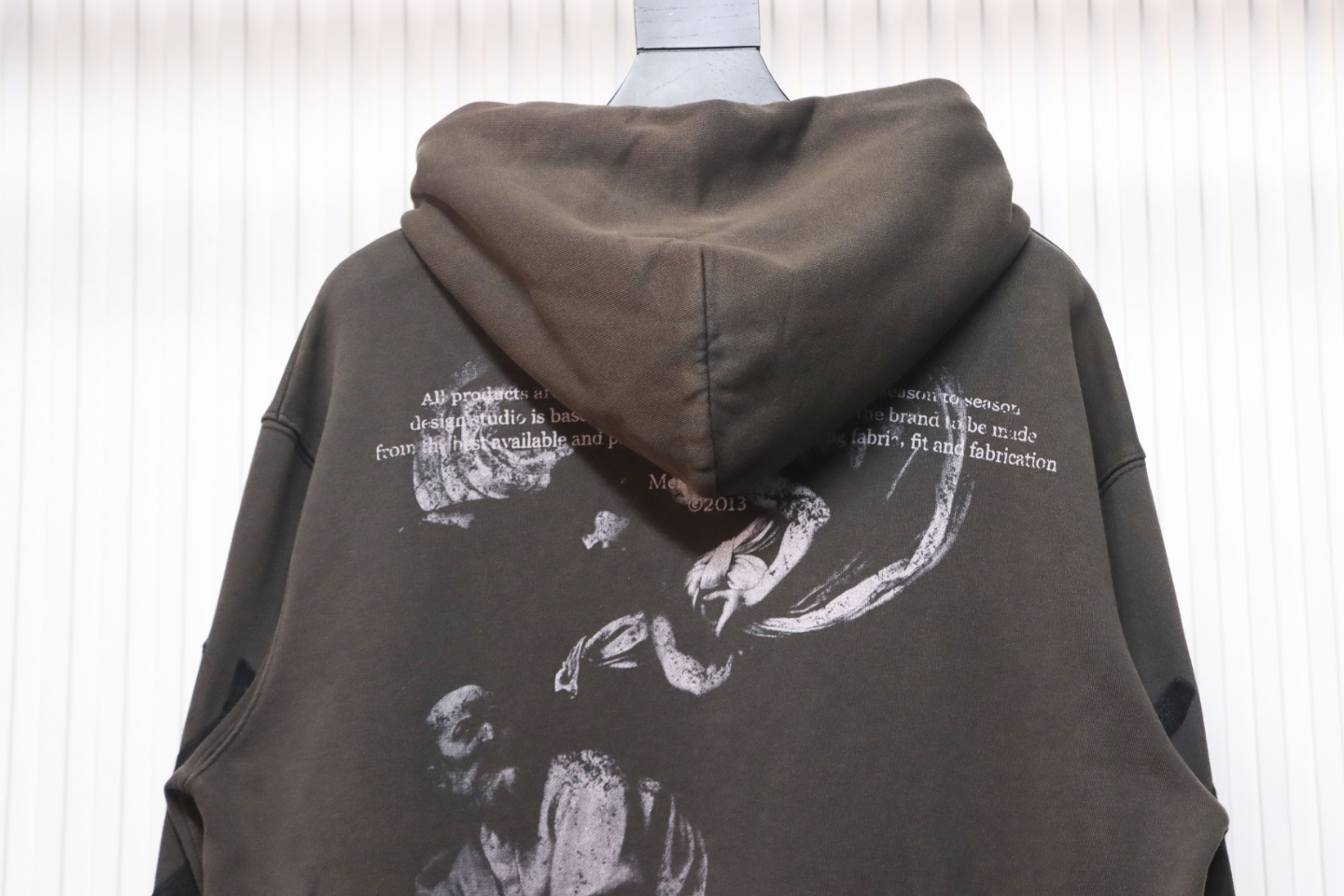 Off-white Washed old man print hoodie
