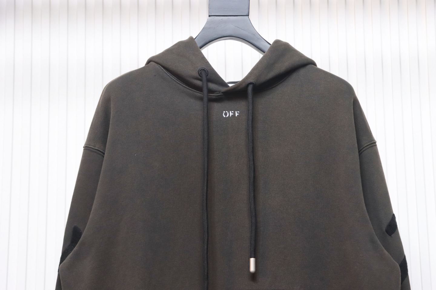 Off-white Washed old man print hoodie