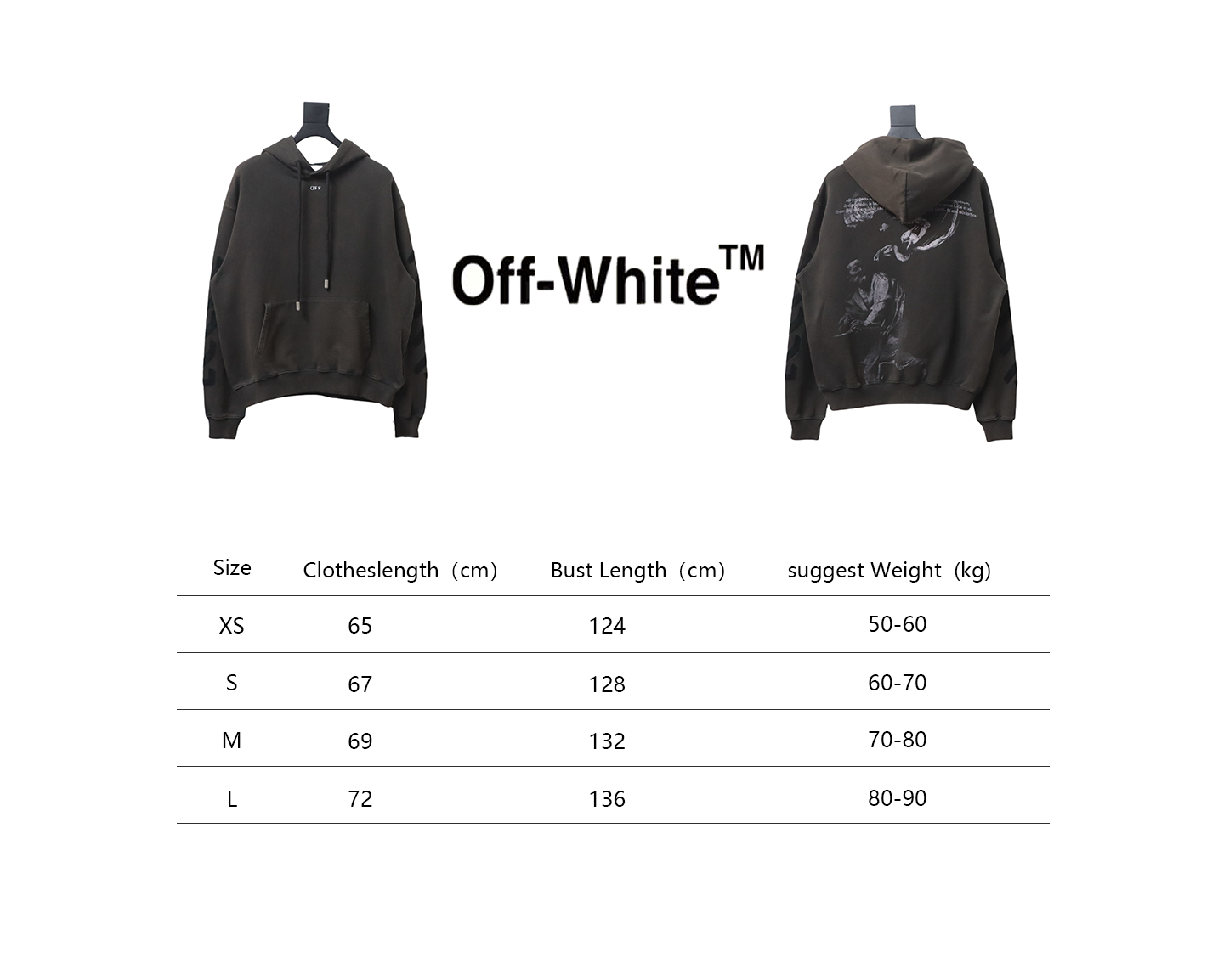 Off-white Washed old man print hoodie