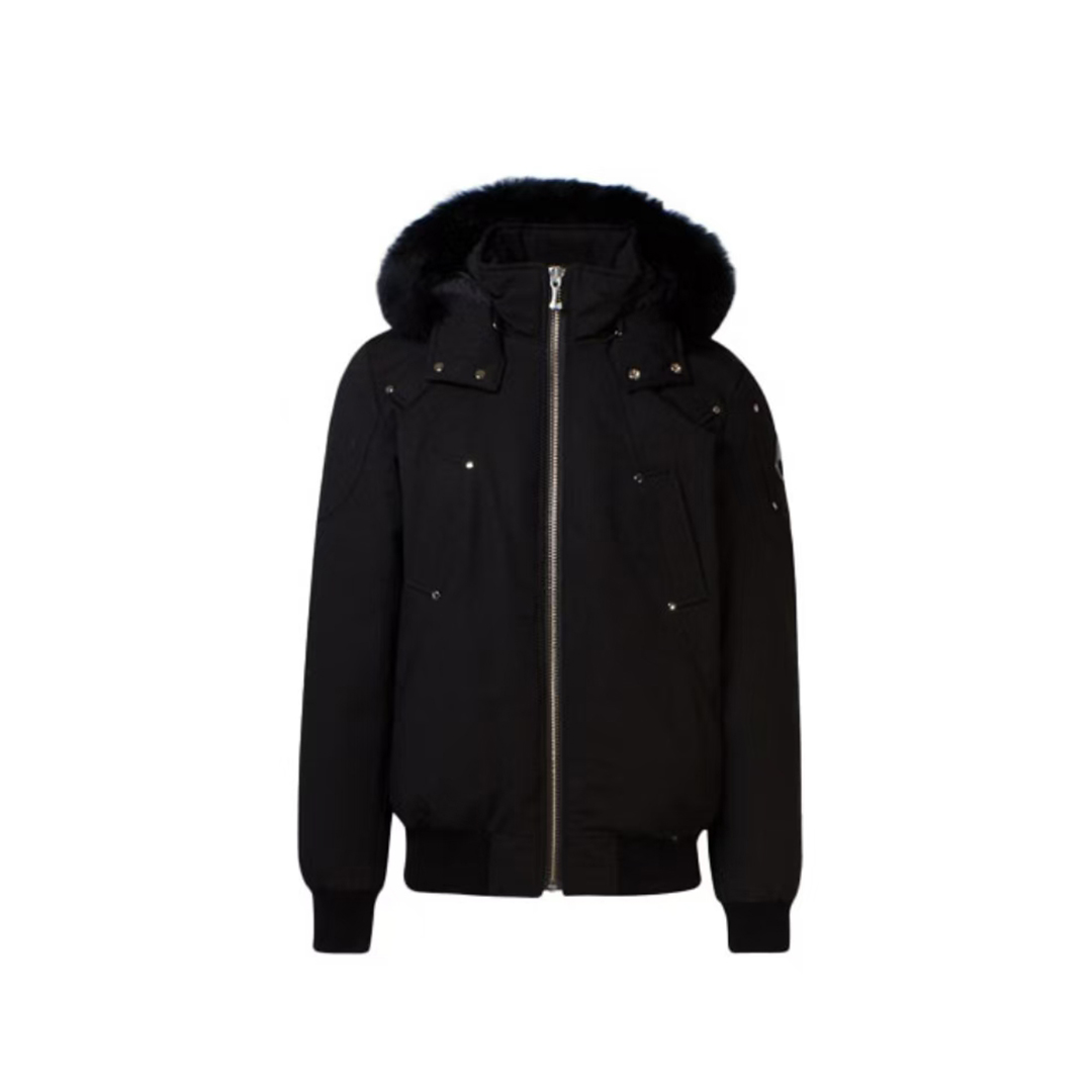 Moose Knuckles Original Ballistic Bomber Jacket Black Fur（NFC)