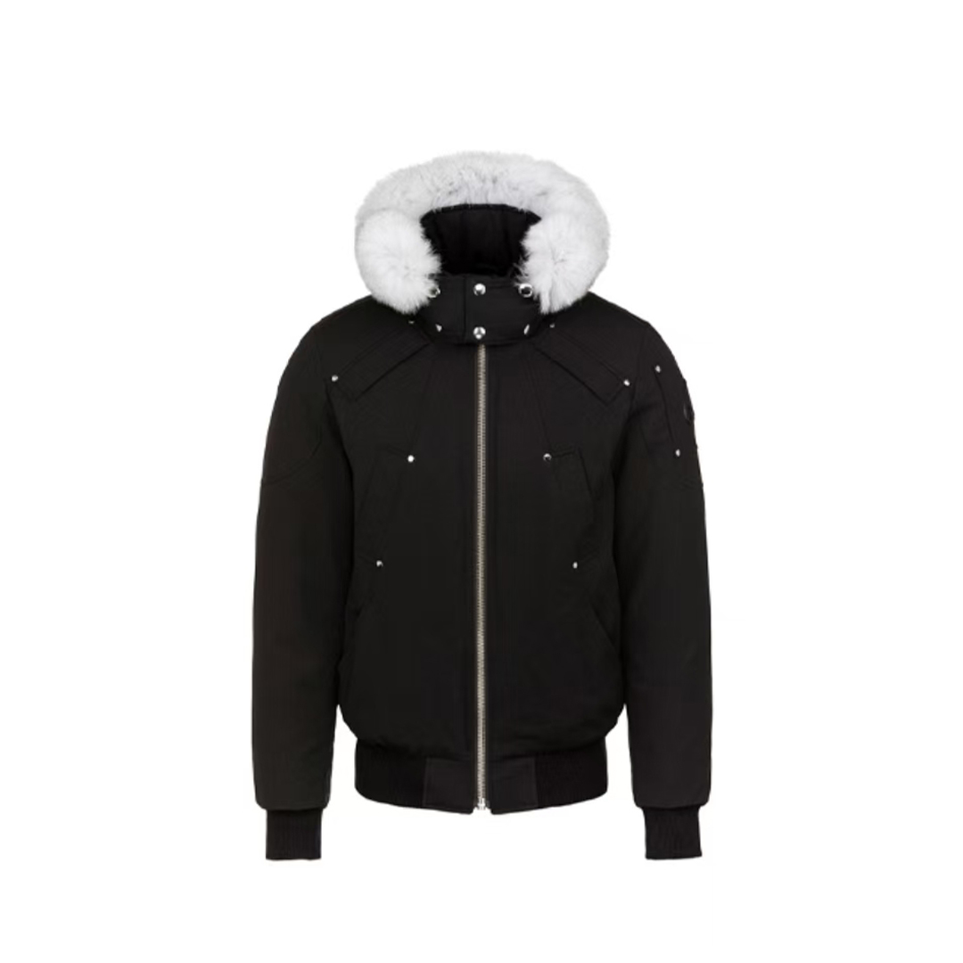 Moose Knuckles Original Ballistic Bomber Jacket White Fur（NFC）