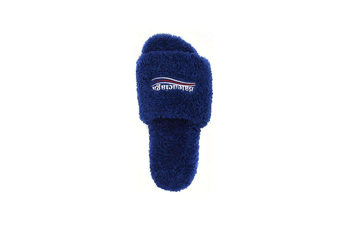 Balenciaga Furry Slide Blue 654747W2DO14096