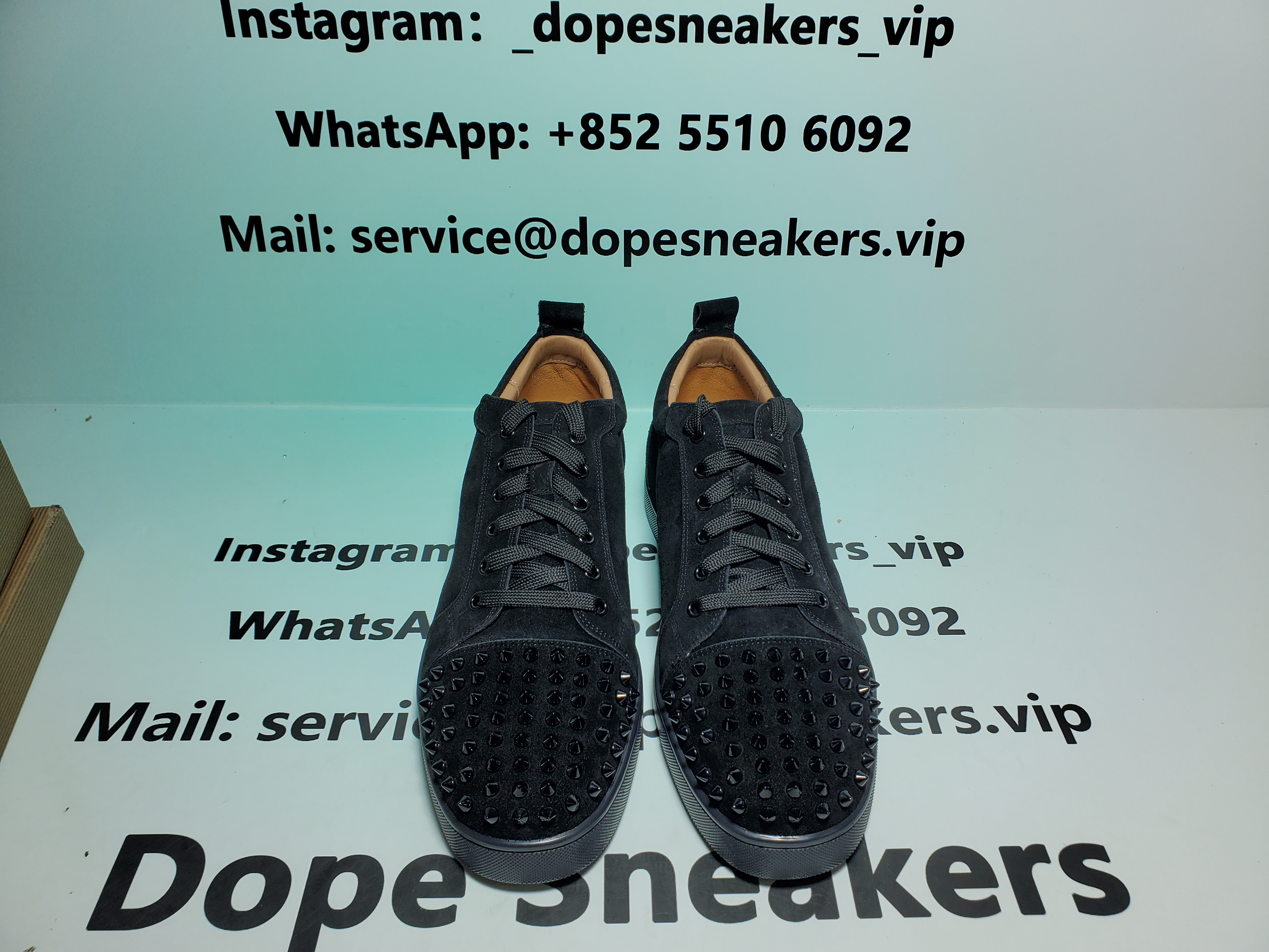 Christian Louboutin Louis Junior Spikes Flat Black 1130573CM53