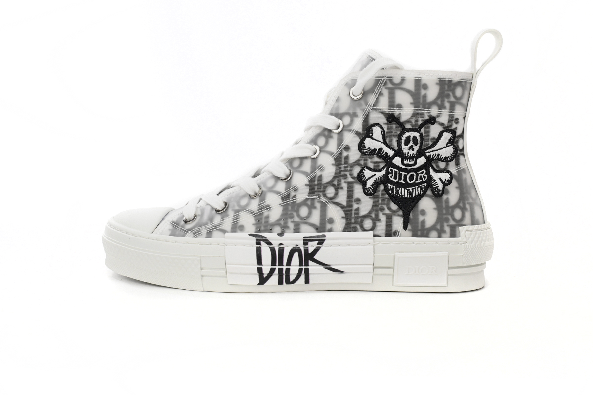 Dior B23 Oblique Hight Top Sneakers White