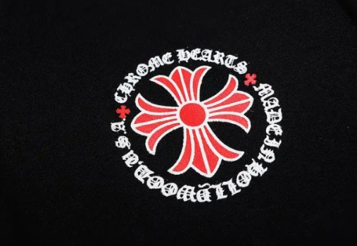 Chrome Hearts Made In Hollywood Plus Cross Zip Up Hoodie Black/Red