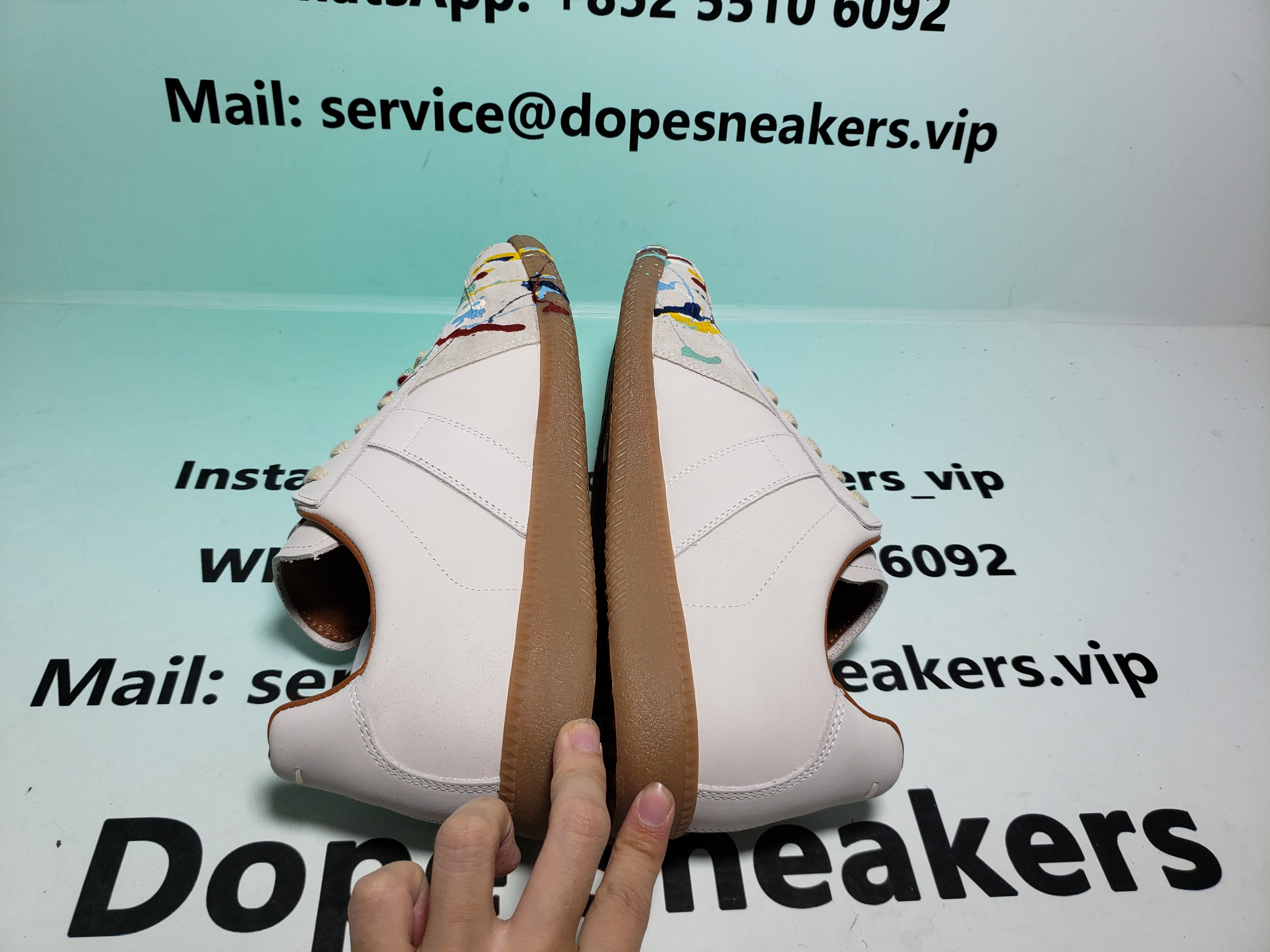 Maison Margiela White Paint Replica Sneakers POIZON240805818