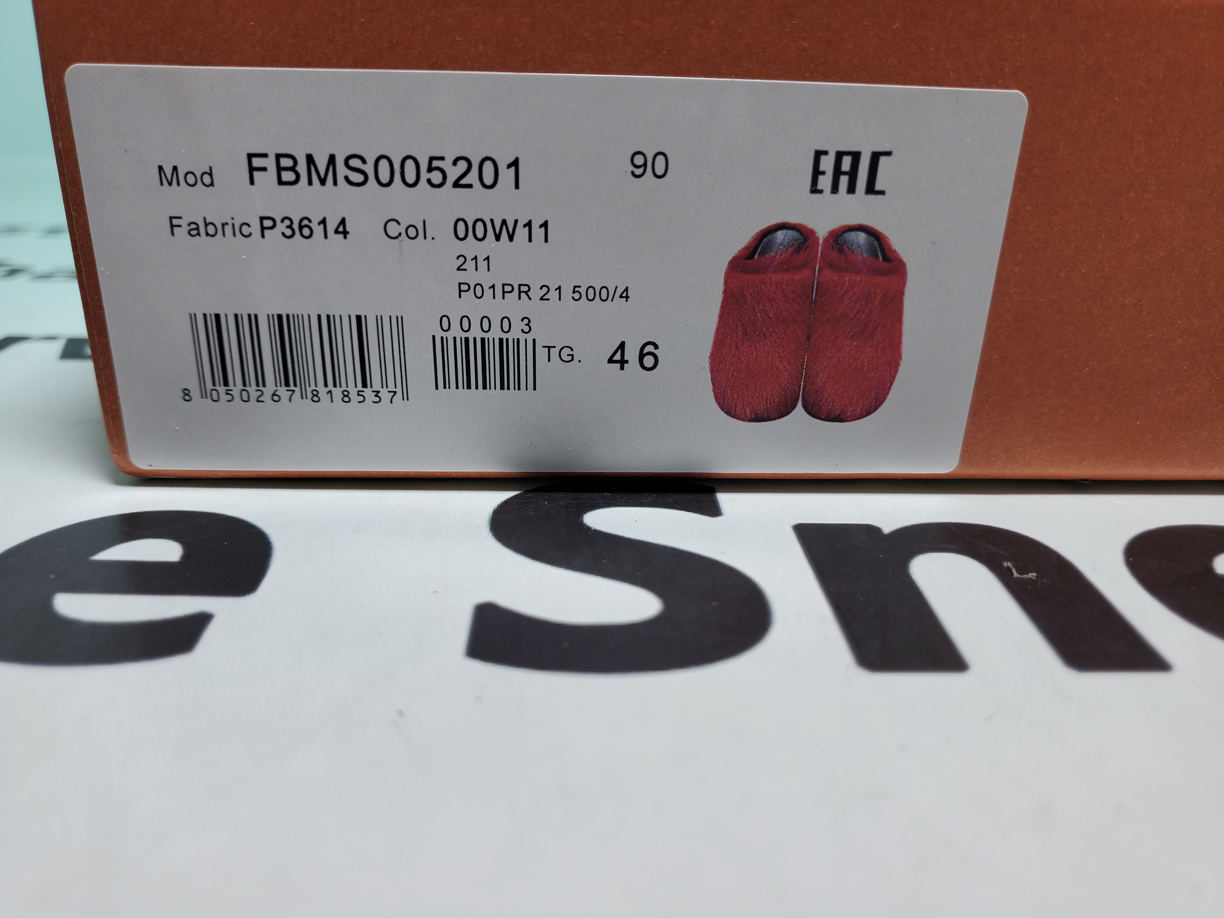 Marni Long-hair Calfskin Fussbett Sabot Red SBMS004601P412200R66