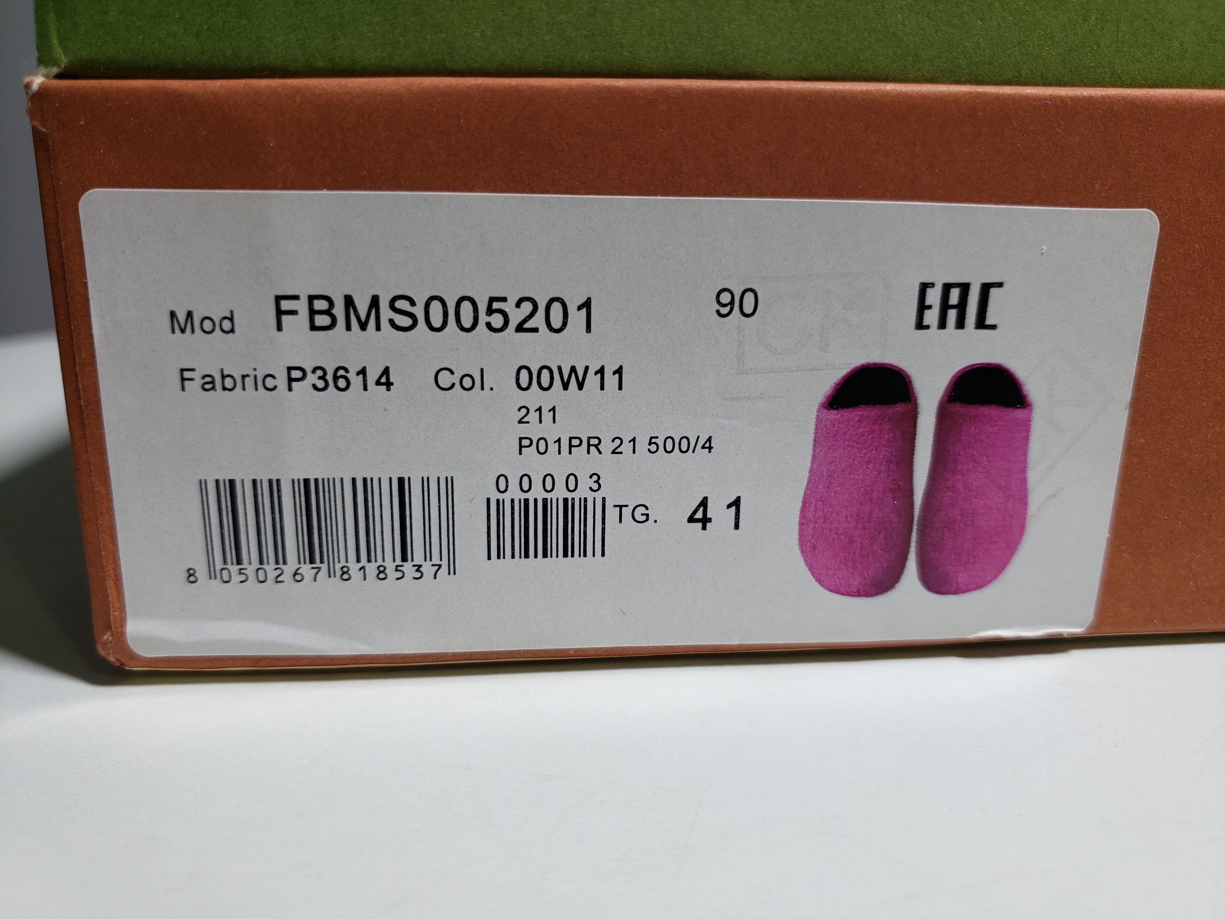 Marni Long-hair Calfskin Fussbett Sabot Rose Red
