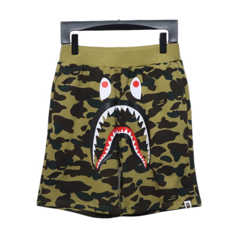 BAPE Camouflage Shark Mouth Shorts Green