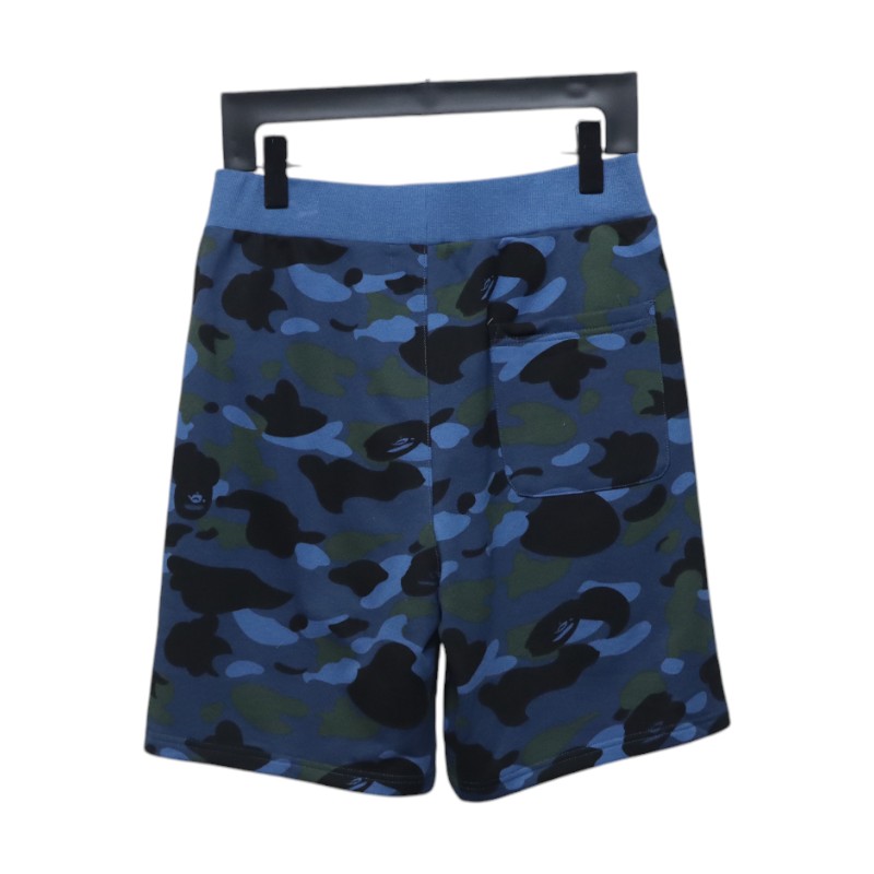 BAPE Camouflage Shark Mouth Shorts Navy Blue