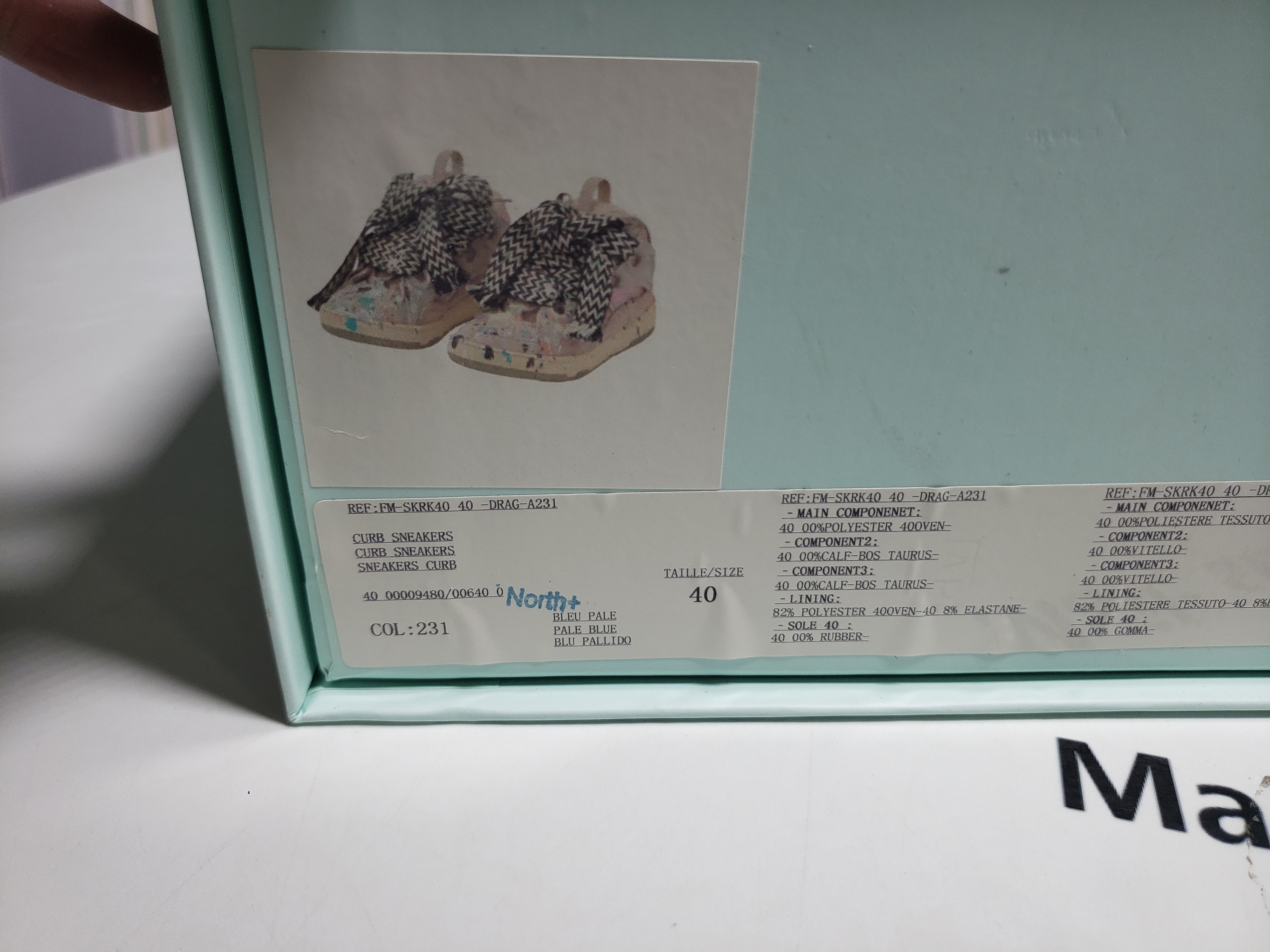 Gallery Dept. x Lanvin Wmns Curb Light Sneakers 'Paint Drip - Pale Pink' FW-SKDK02-DRGD-P22B5S0