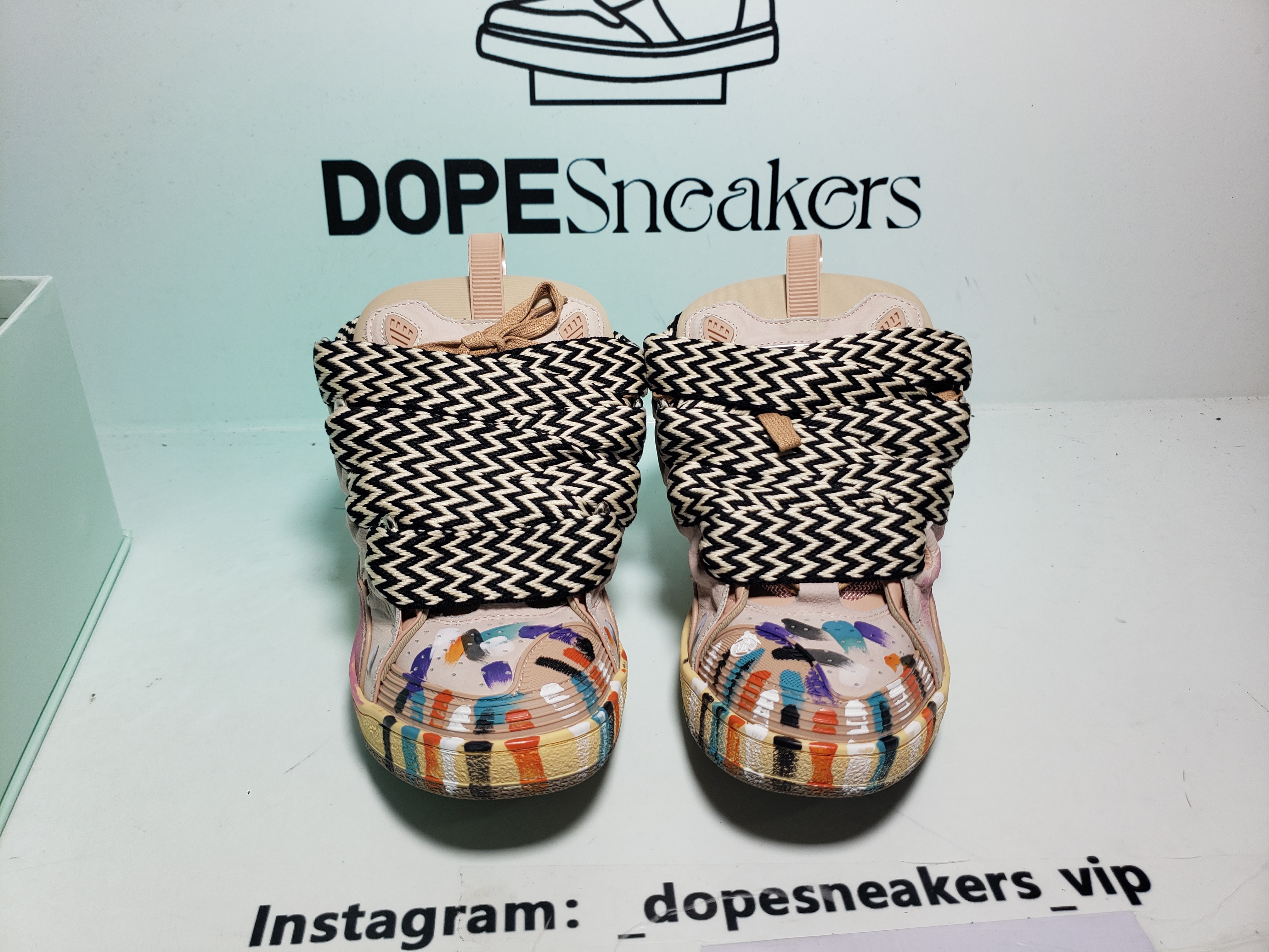 Gallery Dept. x Lanvin Wmns Curb Light Sneakers 'Paint Drip - Pale Pink' FW-SKDK02-DRGD-P22B5S0
