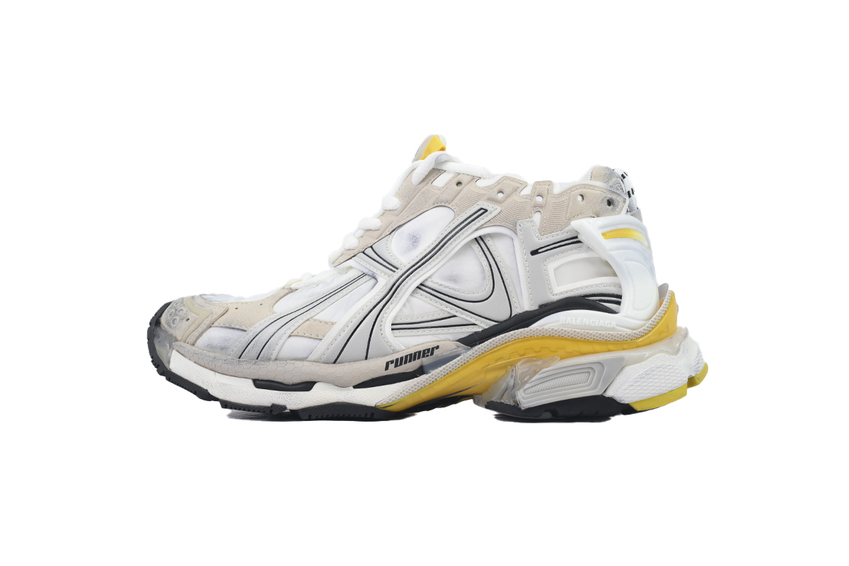 Balenciaga Runner Sneaker 'White Yellow' 772767 W3RNY 9170