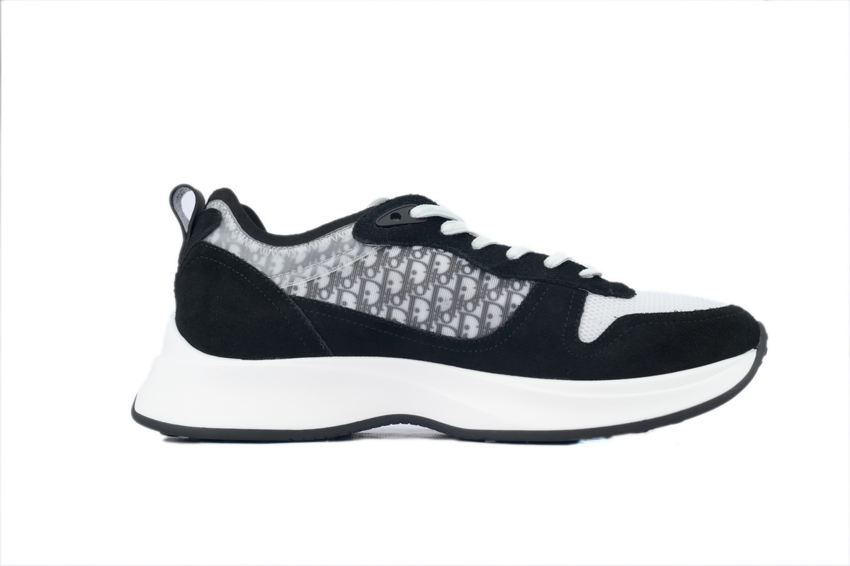Dior B25 Oblique Runner Sneaker Black Suede 3SN259YUH_H960