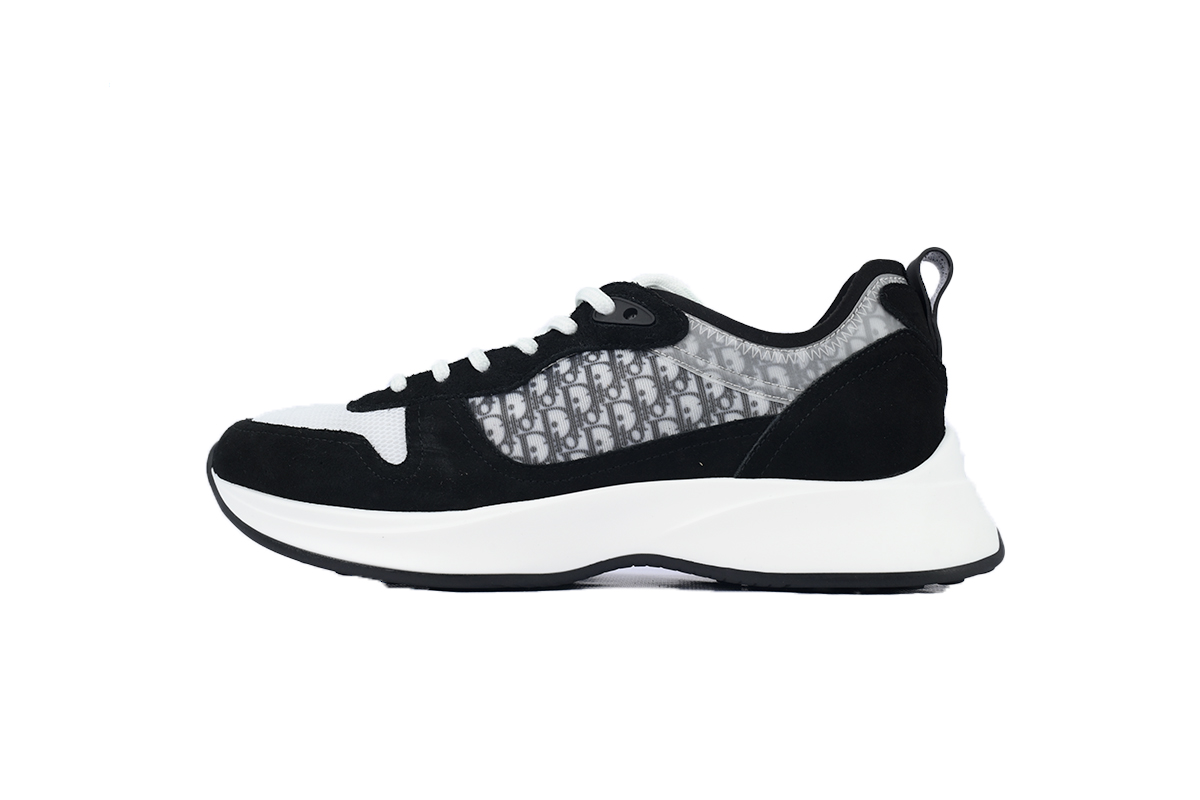 Dior B25 Oblique Runner Sneaker Black Suede 3SN259YUH_H960