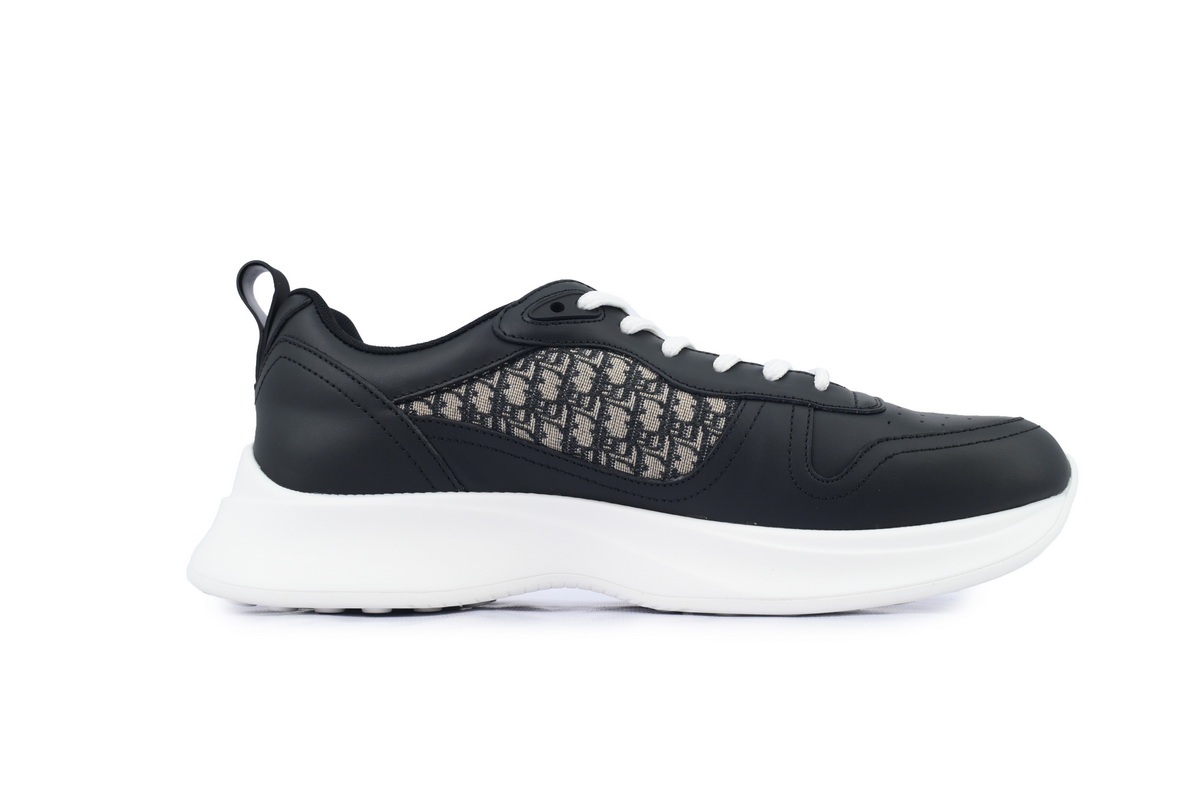 Dior B25 Runner Black Smooth Calfskin Oblique Jacquard 3SN299ZIR_H965