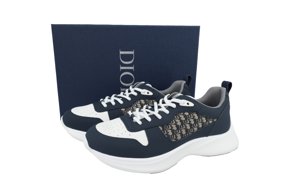 Dior B25 Runner Navy Blue Oblique Jacquard 3SN299ZIR_H561