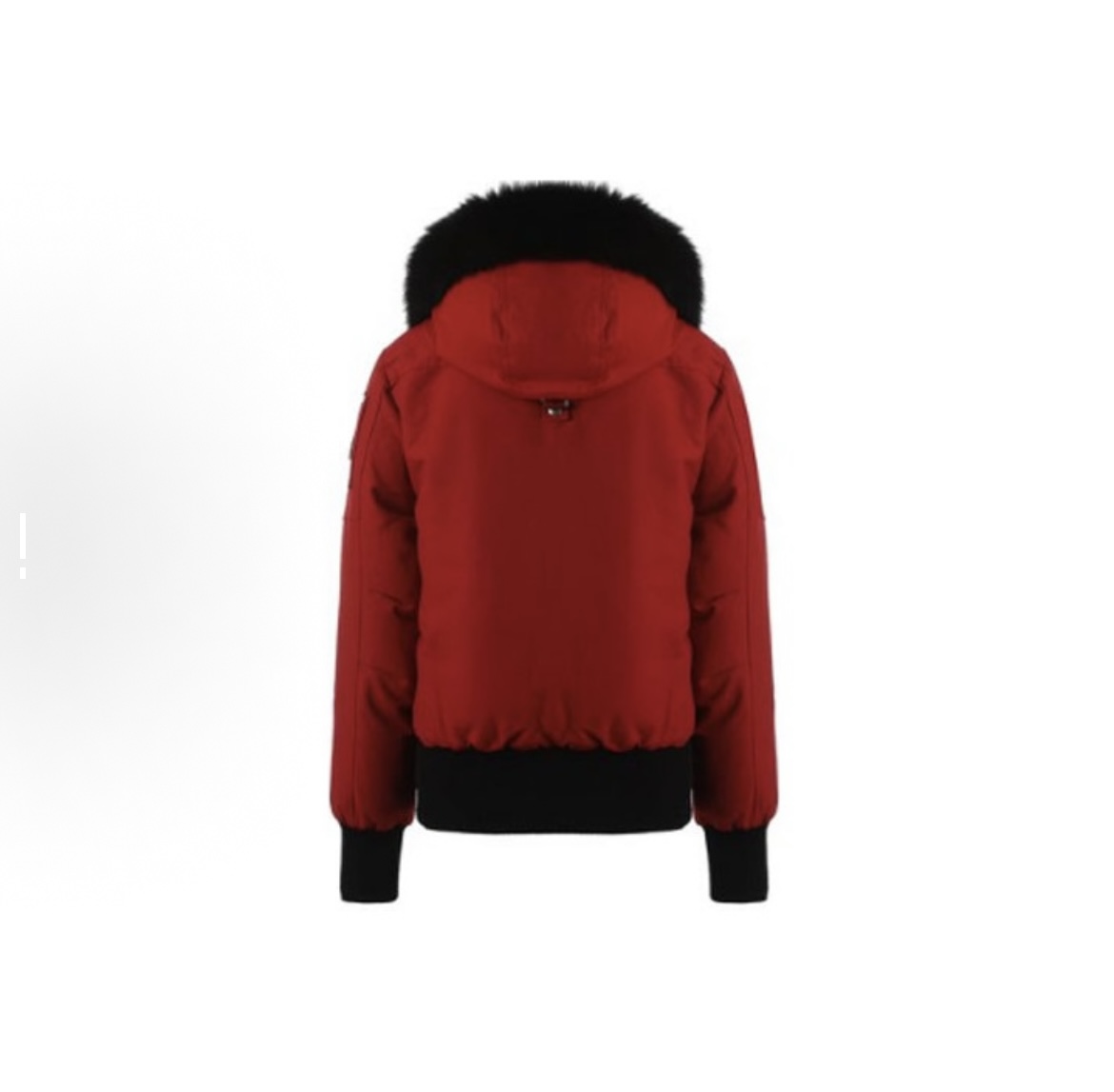 Moose Knuckles Red Jacket Black Wool Collar（NFC)
