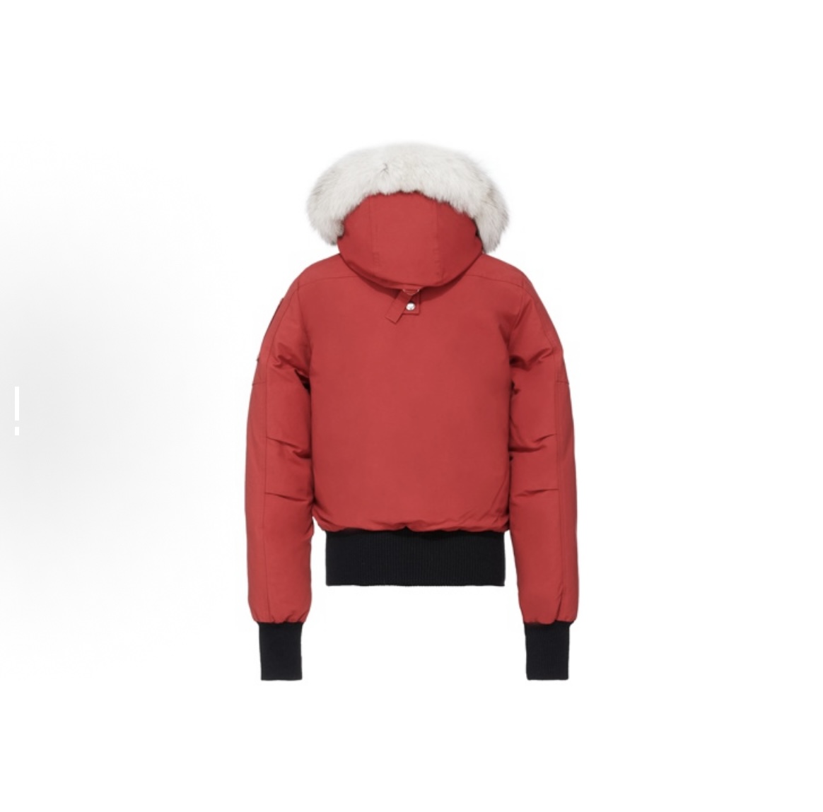 Moose Knuckles Red Jacket White Wool Collar（NFC)