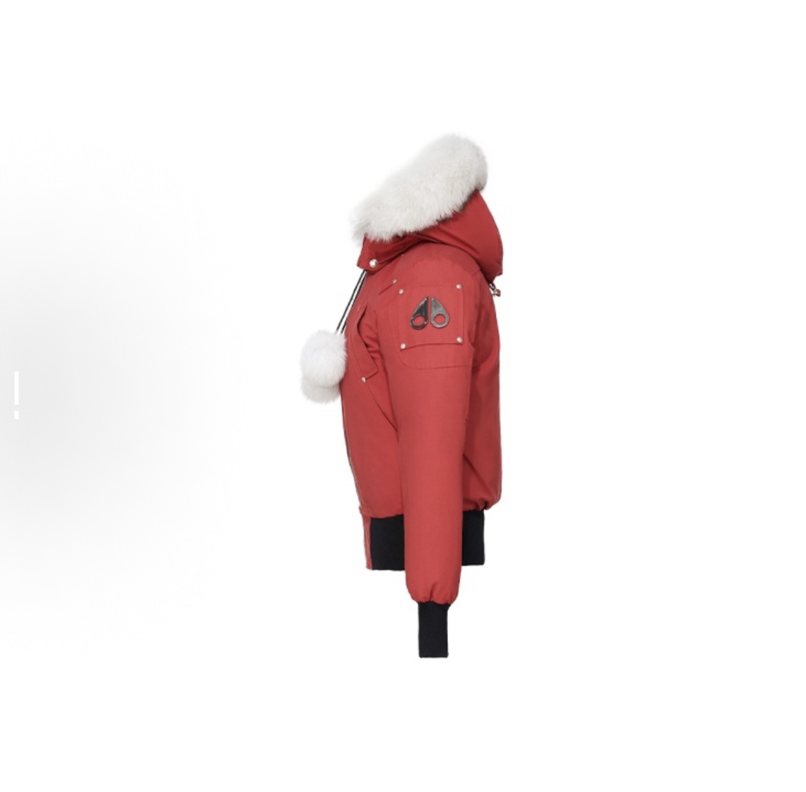 Moose Knuckles Red Jacket White Wool Collar（NFC)