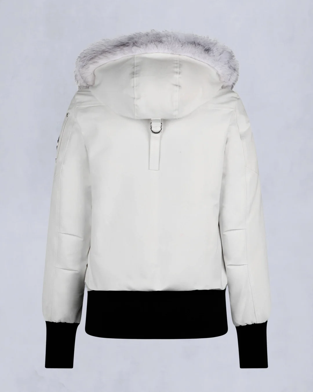 Moose Knuckles White Jacket White Wool Collar（NFC)