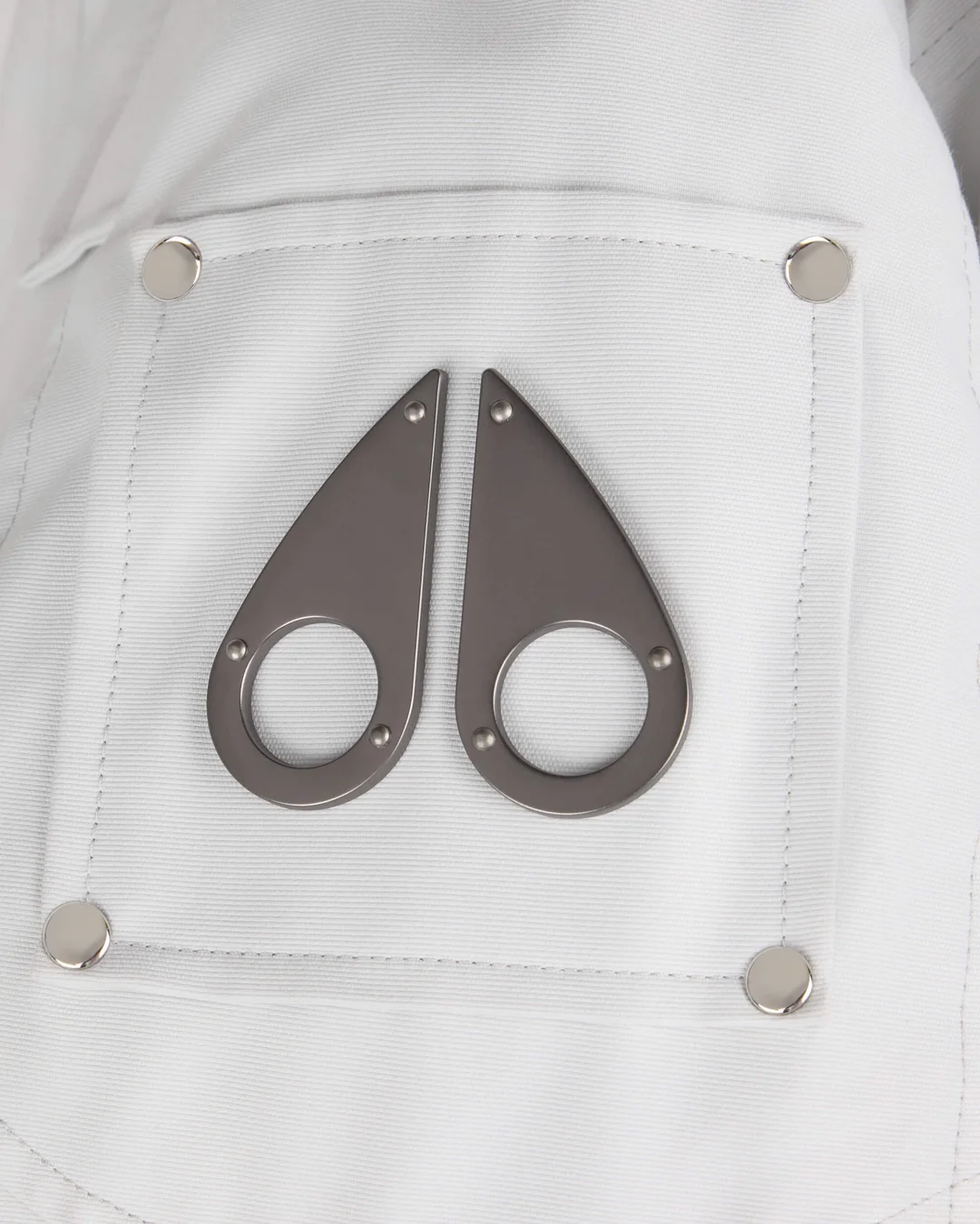 Moose Knuckles White Jacket White Wool Collar（NFC)