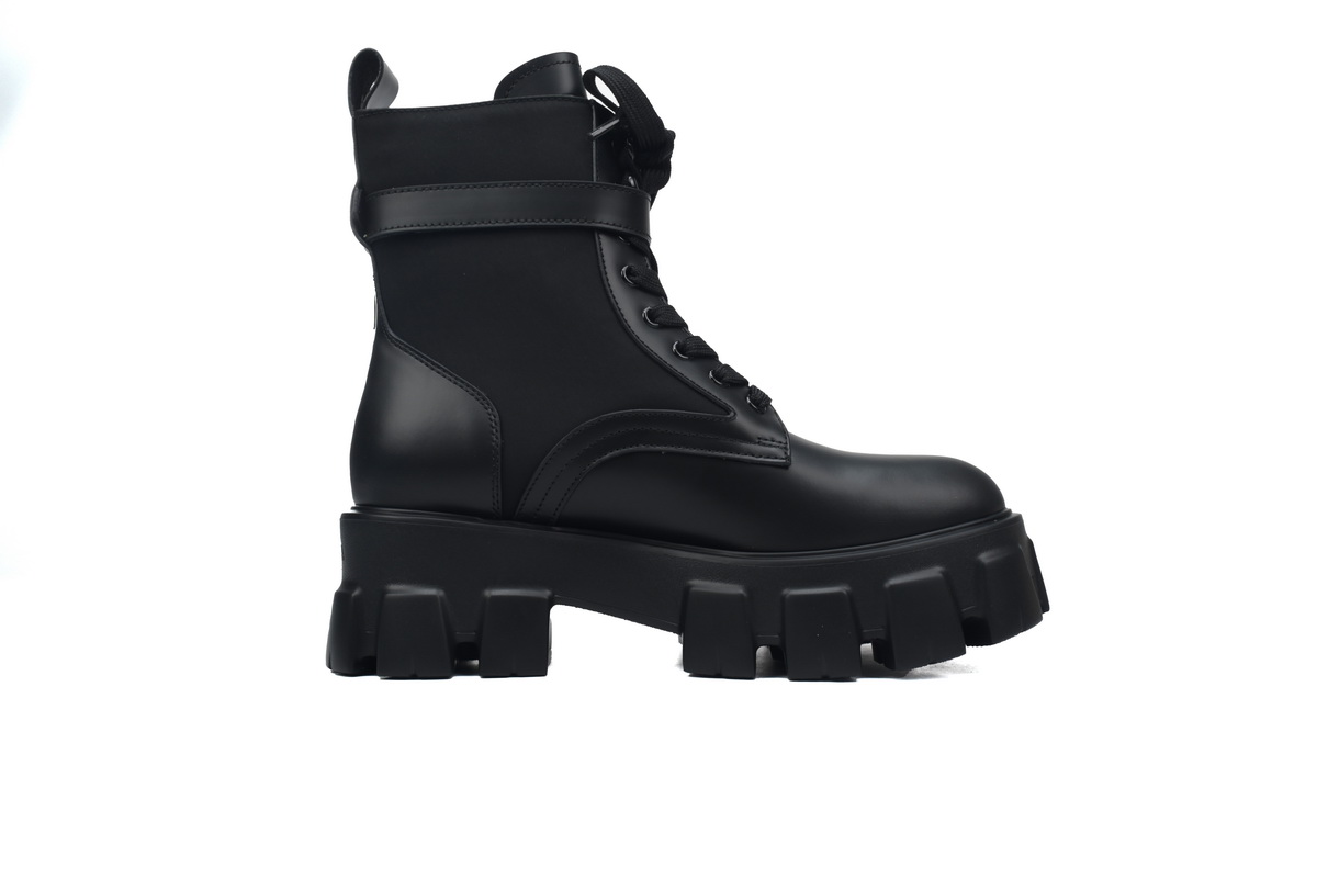 Prada Monolith thick soled Martin boots black