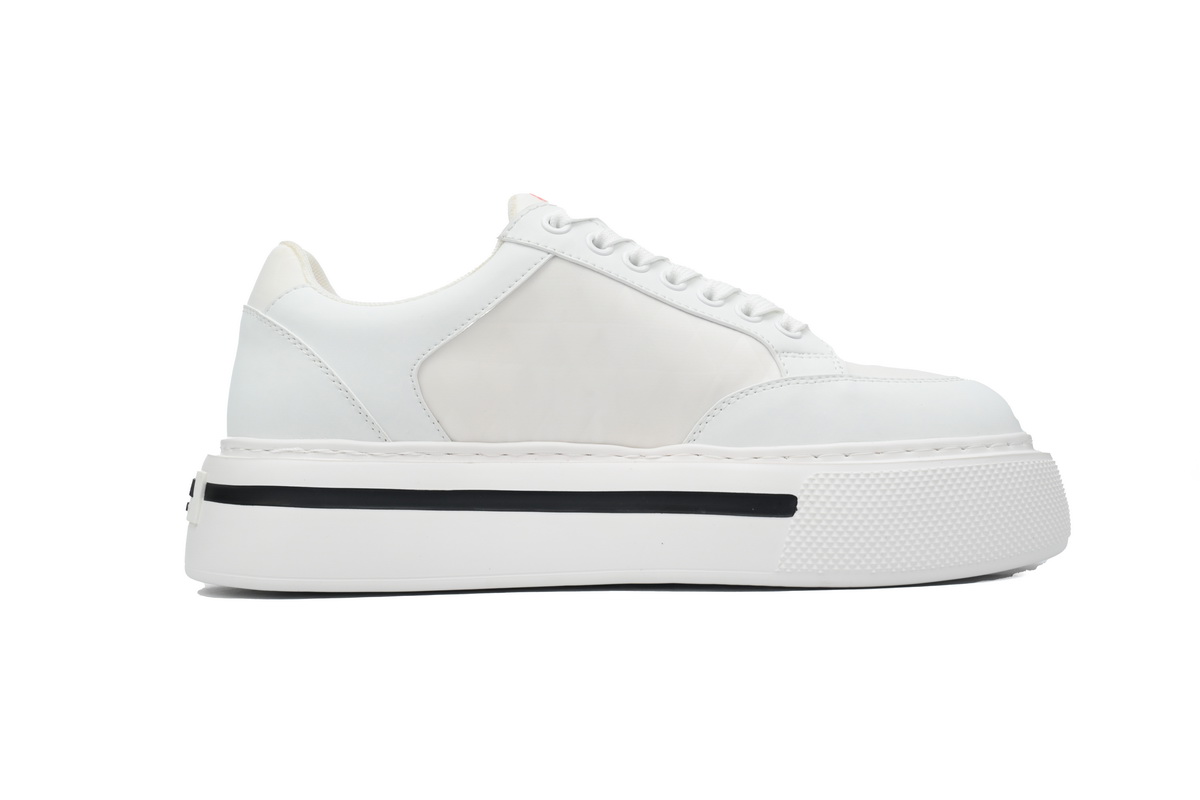 Prada Platform Sneakers White Plaid