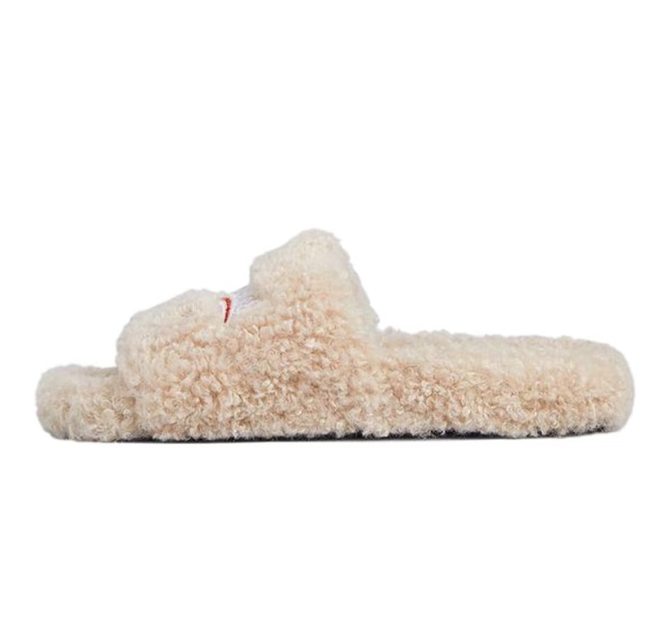 Balenciaga Furry Slide Beige 654261W2DO19796