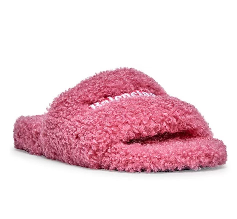 Balenciaga Furry Slide Pink  654261WBDZ05096
